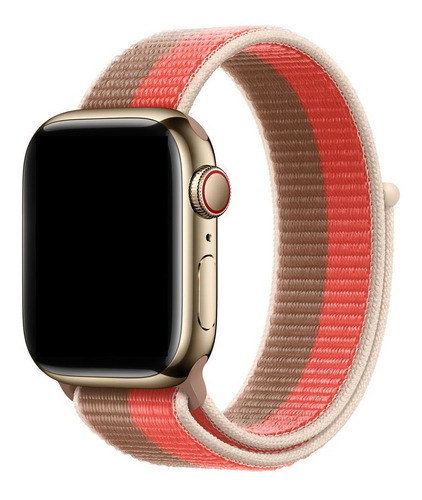 Pulseira De Nylon Loop Solo Para Apple Watch 41mm - Pink Tan