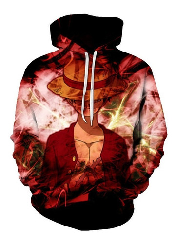 Sudadera Anime One Piece Luffy Estilo Callejero Cool 3d