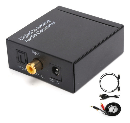 Adaptador De Audio Óptico Digital Coaxial A Analógico Rca L