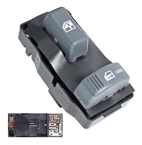 1-control Elevador Gris Generica Chevrolet S10 95-98