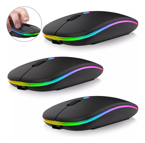 3pzs Mouse Inalámbrico Silencioso De Oficina Recargable