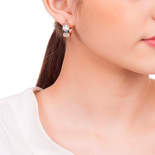 Brinco Formato Argola Com Aplicação De Rhodium -523830-romma
