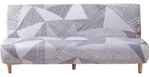 Funda De Sofa Cama Sin Brazos Triangulos Grises Eleoption