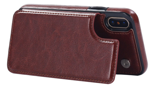 B Funda Carcasa Piel Billetera Con Soporte Para iPhone