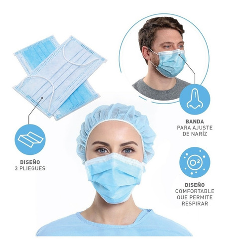 Barbijo Termosellado Triple Filtro Pack De 25 Descartables