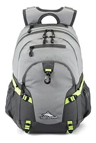 Mochila High Sierra Loop Gris Acero mercurio verde Neon T