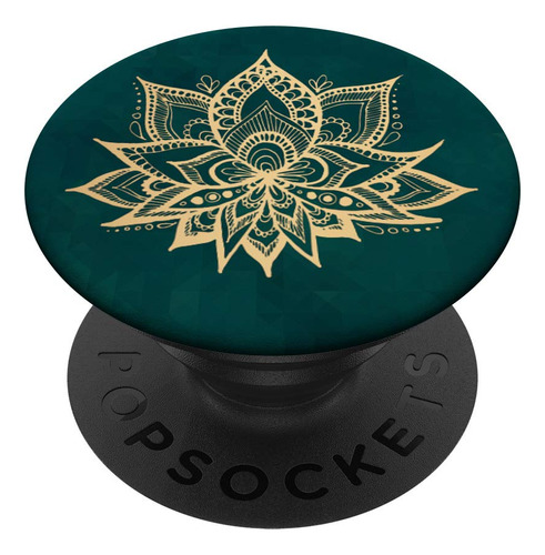 Popsockets Yoga Moderno Diseño Flor Loto Verde Esmeralda