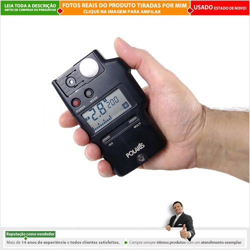 Fotômetro Polaris Flash Meter Ótimo Estado Mede Luz Flash P1 (Usado)
