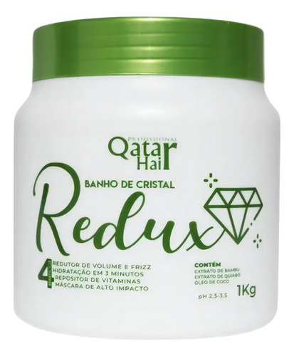 Tróia Hair Banho De Cristal Redux Quiabo E Bambú Qatar 1kg