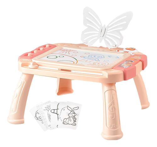 Tablero De Dibujo Magnético Con Patas Resistentes, Rosa