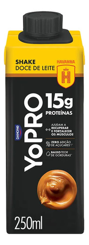 YoPRO Bebida Láctea UHT Doce de Leite Havanna 15g de proteínas 250ml