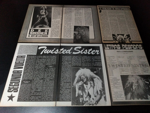 (aj007) Twisted Sister * Recortes Revistas Clippings