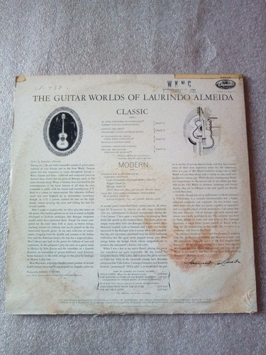 Lp Laurindo Almeida - The Guittar World 1962 Importado (Usado)