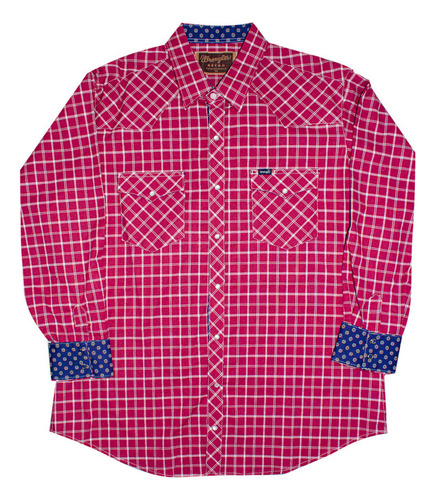 Camisa Vaquera M/ L Cuadros Wrangler Hombre 659