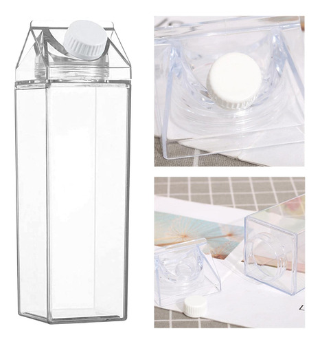 2 Botellas De Agua De Cartón De Leche, Botellas De Leche