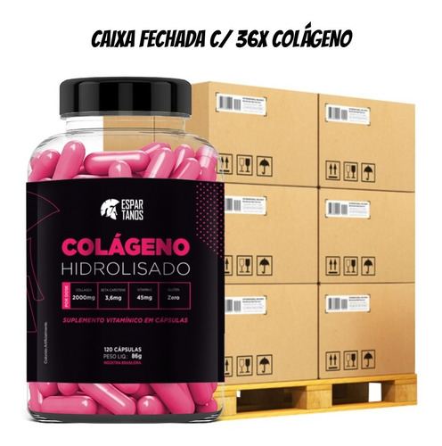 Kit 36x Colágeno Espartanos Cx Fechada Revenda Atacado