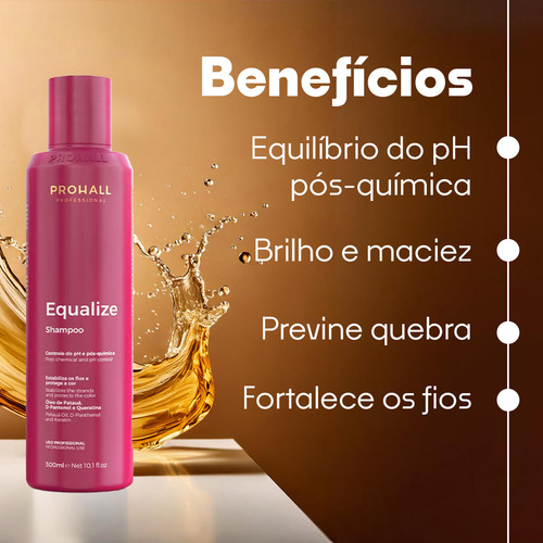 Shampoo Neutralizante Equalize Prohall 300ml Controle Ph