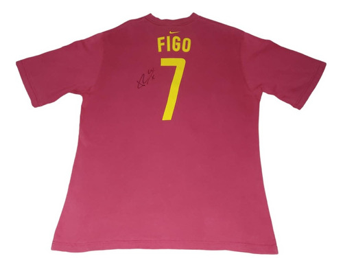 Playera Portugal T90 Firmada Por Luis Figo Madrid Barcelona