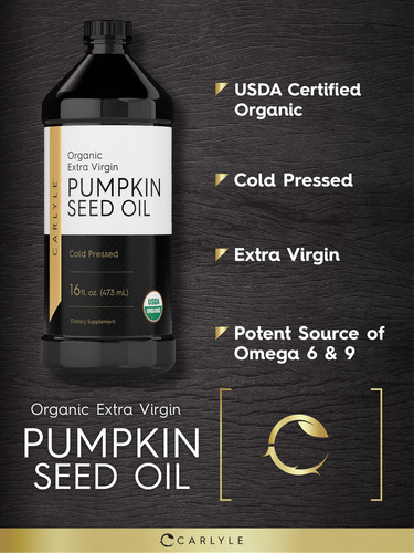 Aceite De Semilla De Calabaza Orgánico, 473 Ml Vegetariano