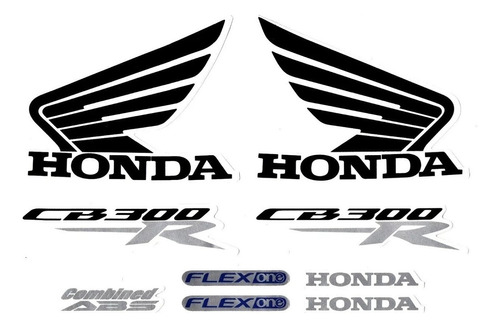 Kit Adesivo Jogo Faixas Moto Honda Cb 300r 2015 Vermelha