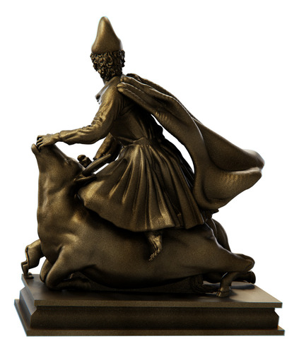Estátua Mitra Deus Do Sol - Mithra - Zoroastrismo Cor Cor Ouro Velho