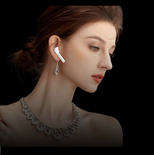 Audífonos Inalámbricos Y Mini Bocina Portátil Bluetooth 2 En 1 Audífonos Blancos Con Botones Táctil Bocina Con Luces Led Para Espectáculo De Colores