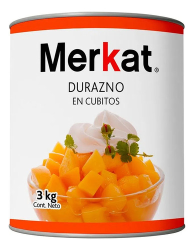 Durazno Merkat En Cubitos 3 Kg   (2 Unidad)super