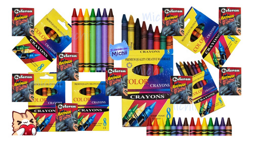 20 Libro Para Colorear Batman + 20 Cajitas Crayones (8) :)