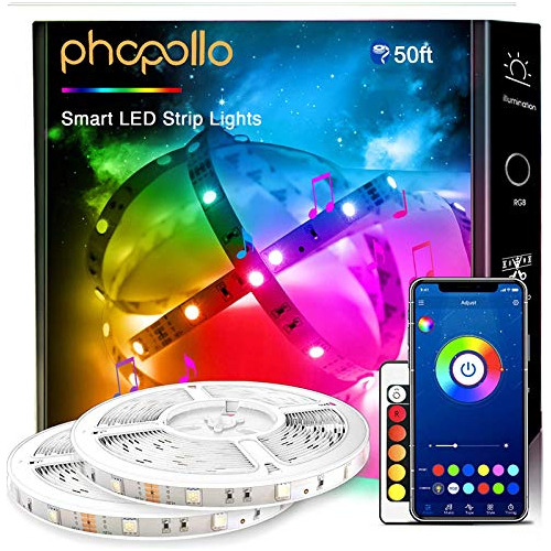 Phopollo Luces Led Inteligentes Para Dormitorio, Tiras De Lu