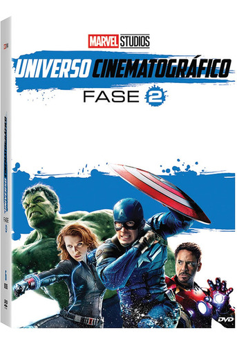 Imagem 3 de 3 de Box Filmes Fase 1 E 2 Universo Marvel Filmes 12 Dvd's Novo