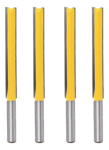 4x / Set Fresa Recta Extra Larga Broca Fresa Fresa Ranurada