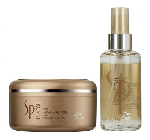 Mascarilla 150ml + Elixir Wella Sp Luxe Oil Keratin