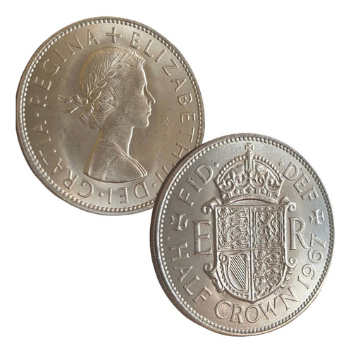 Moeda Oficial Inglaterra 1967 Half Crown