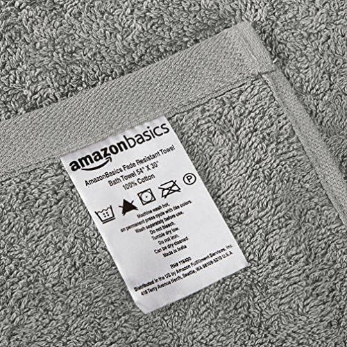 Amazon Basics 6-piece Fade Resistant Bath, Hand And Washclot
