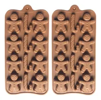 Comprar Moldes De Silicona Navideños De 2 Piezas Para Hornear Gelati
