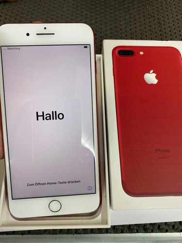 iPhone 7 Plus Vermelho 256gb Caixa, Trincado Home Funcionand