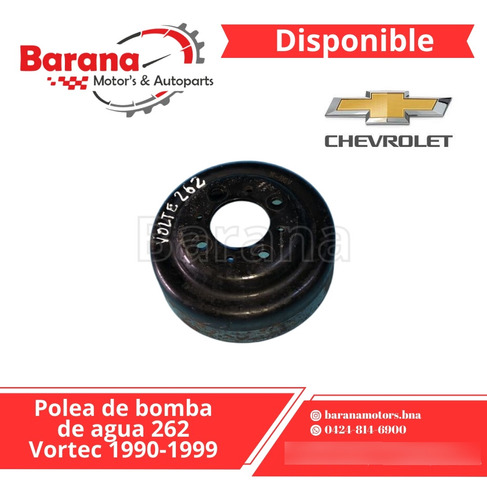 Polea De Bomba De Agua 262 Vortec 1990-1999