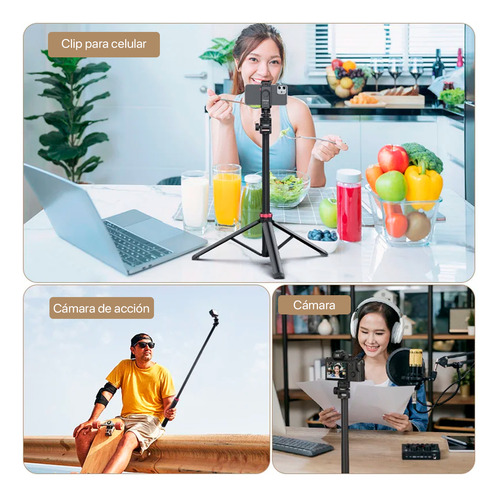 Trípode Ulanzi Mt-79 200cm Más Disparador Bluetooth Más Clip