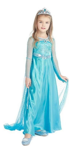 Vestido #frozen De La Reina Elsa For Cosplay De Halloween .