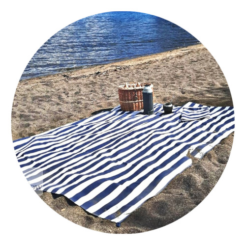 Lona Playa Manta 2.00*1.50mts 4presillas, Tela Premium Bifaz