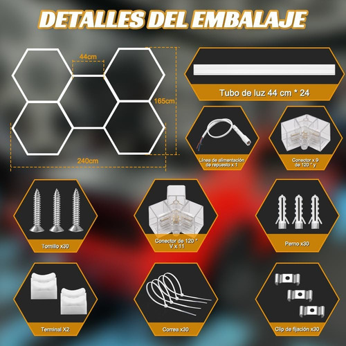 Luminária Colméia Hexagonal 110v/220v Led 5 Células