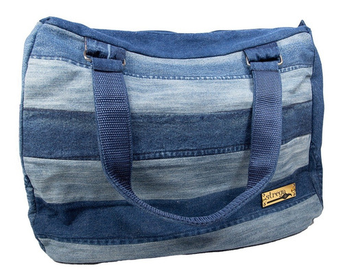 Bolso Tote De Mezclilla Reciclada Hecho A Mano