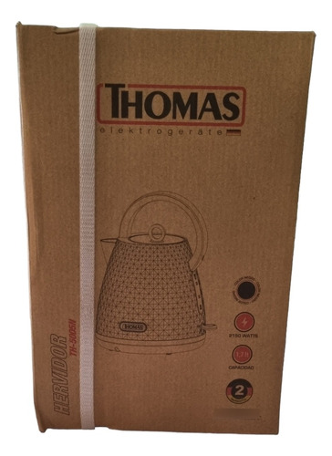 Hervidor Tetera Thomas Th-5005n 1.7 Litros Negro Acero Inox