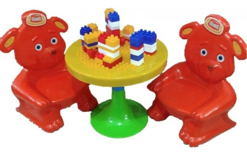 Mesa Y Sillas Didactica Con Bloques De Construccion Rondi
