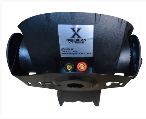 Imagen 2 de 4 de Caja Pasiva 6.5 150w Exterior Ovalada Negro Xtreme