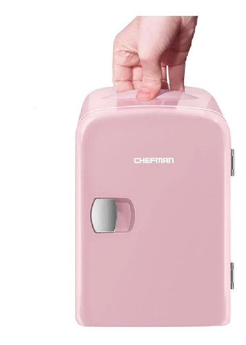 Mini Refrigerador Portatil 4 Litros Rj48-pink-4 Rosa Chefman