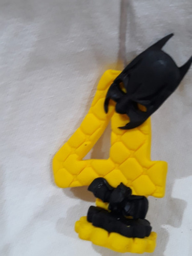 Vela Batman Decorada Biscuit 4 Anos
