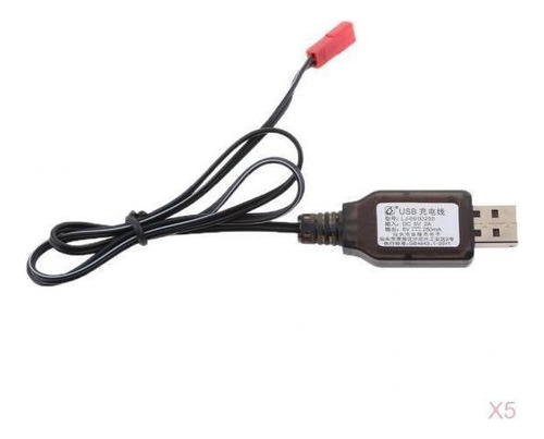 B 5piece 6v Usb A Jst2p Enchufe Ni-mh / Ni-cd Cable De Carga