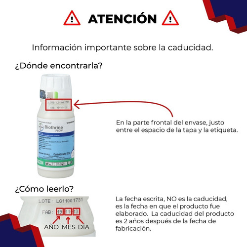 Imagen 3 de 6 de Líquido Mata Cucarachas Biothrine Flow Bayer 100 Ml (2 Pzs)