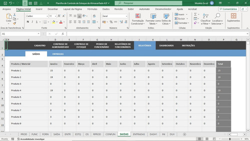 Planilha De Controle De Estoque De Almoxarifado 4.0